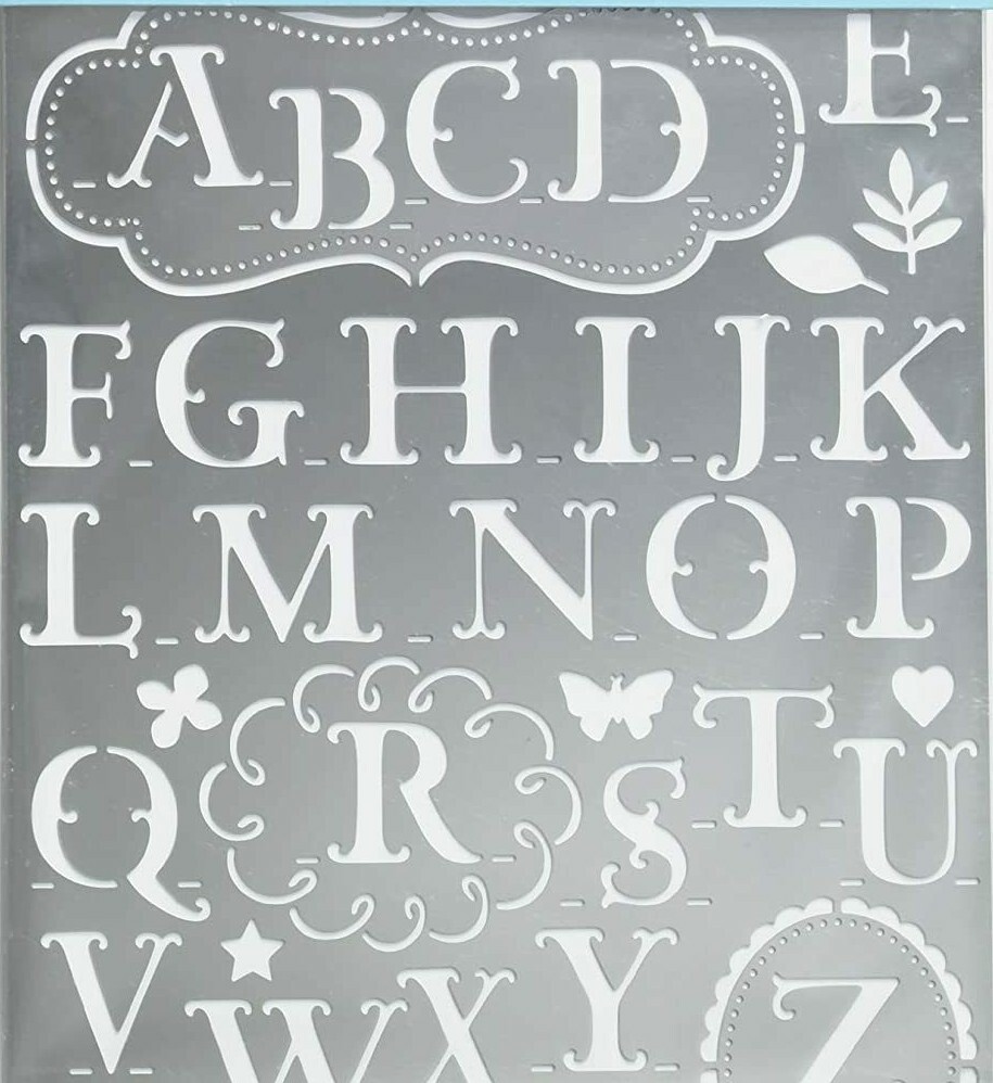 Martha Stewart Crafts Alphabet Dry Embossing Stencils 42-03006 NEW