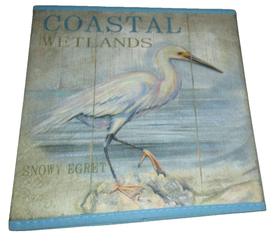 COASTAL  FOLDING STORAGE BIN ~10 5/8" x 10 5/8" x 10 5/8" ~ COASTAL WETLANDS