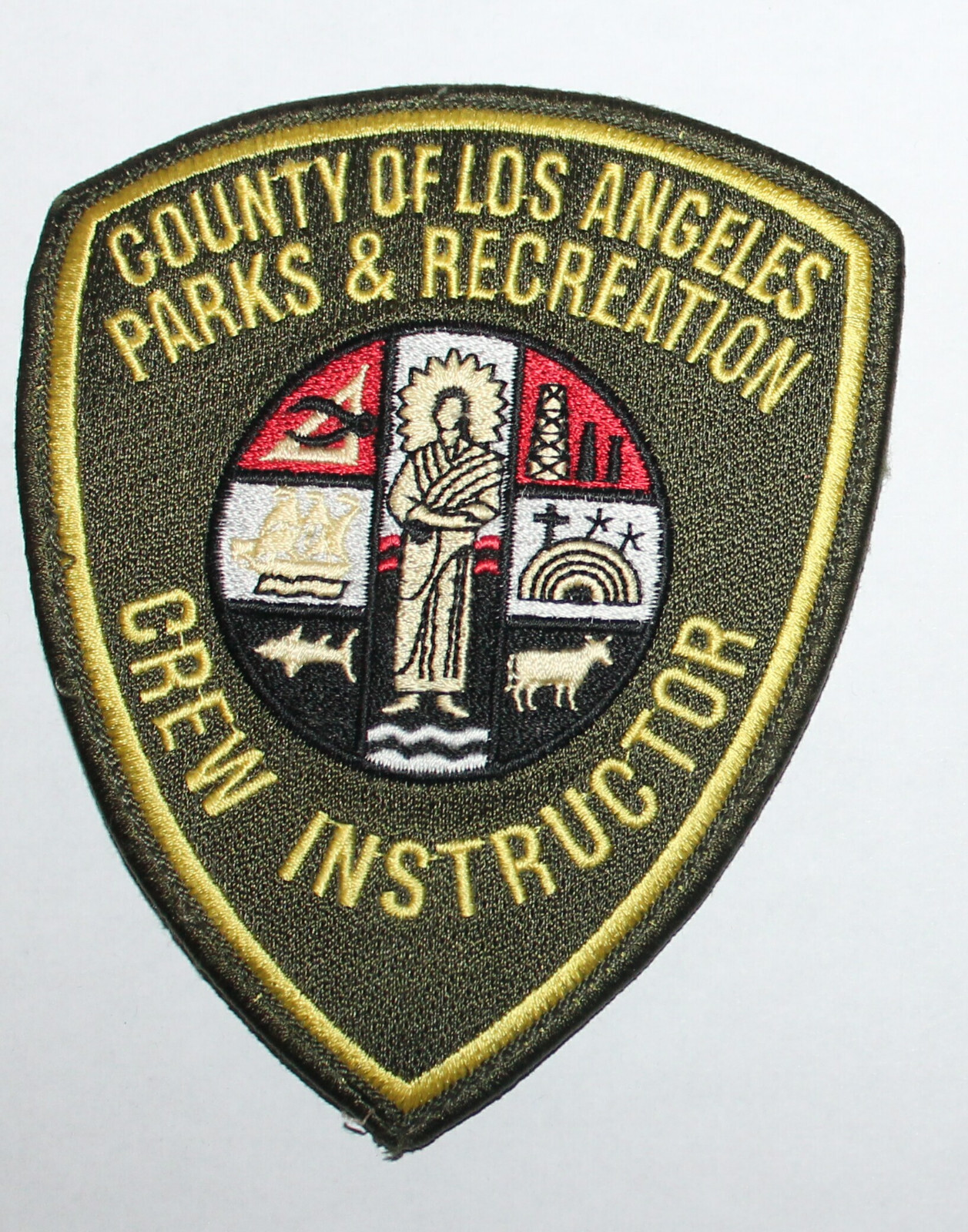 COUNTY OF LOS ANGELES PARKS & RECREATION CREW INSTRUCTOR Used Worn Police patch