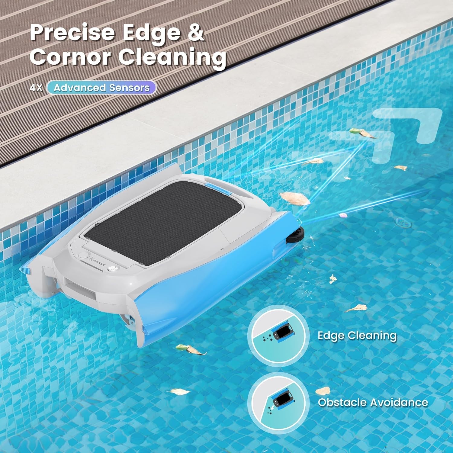 Solar Powered Robotic 24/7 Continuous Pool Surface Skimmer Cleaner