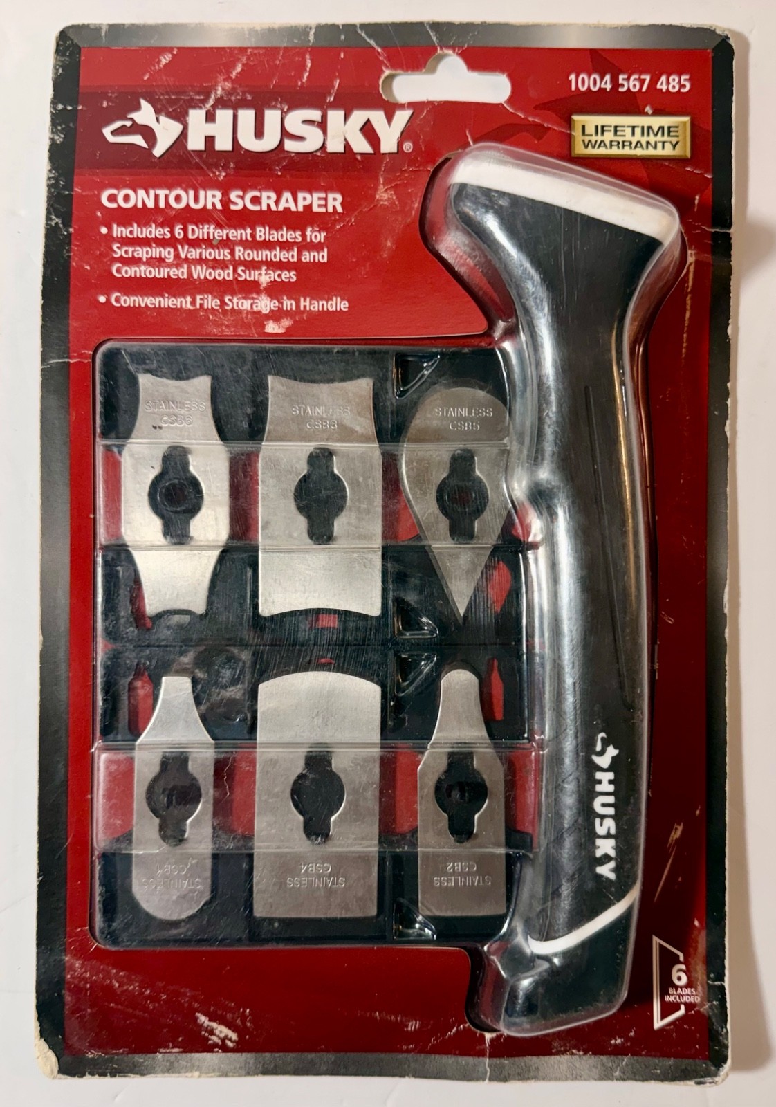 Husky Contour Scraper with 6 Different Blades & File-new