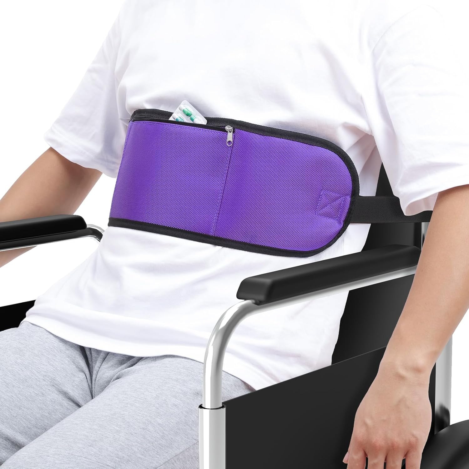 Wheelchair Seat Belt, Enlarge Medical Restraints Straps for Dementia Patients An