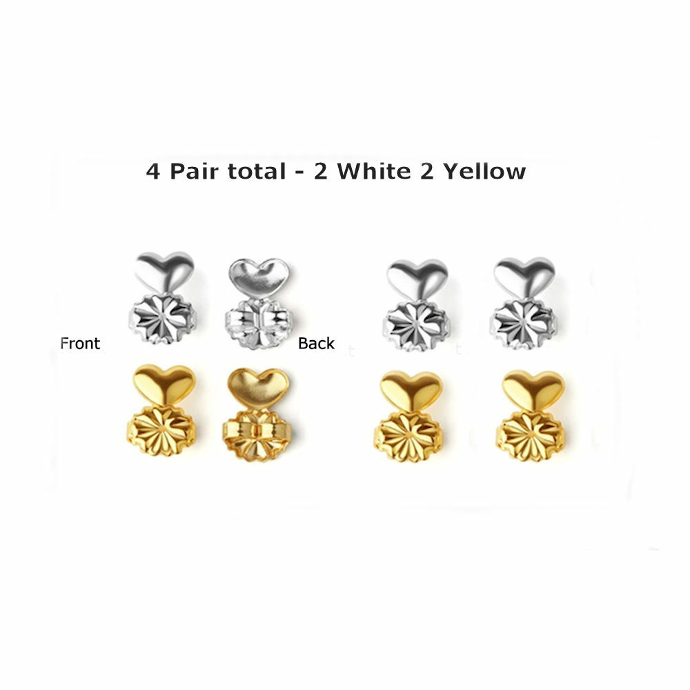 Magic Earring Backs Lifters Firmly Supports Lifts Fit Jewelry 4 pair