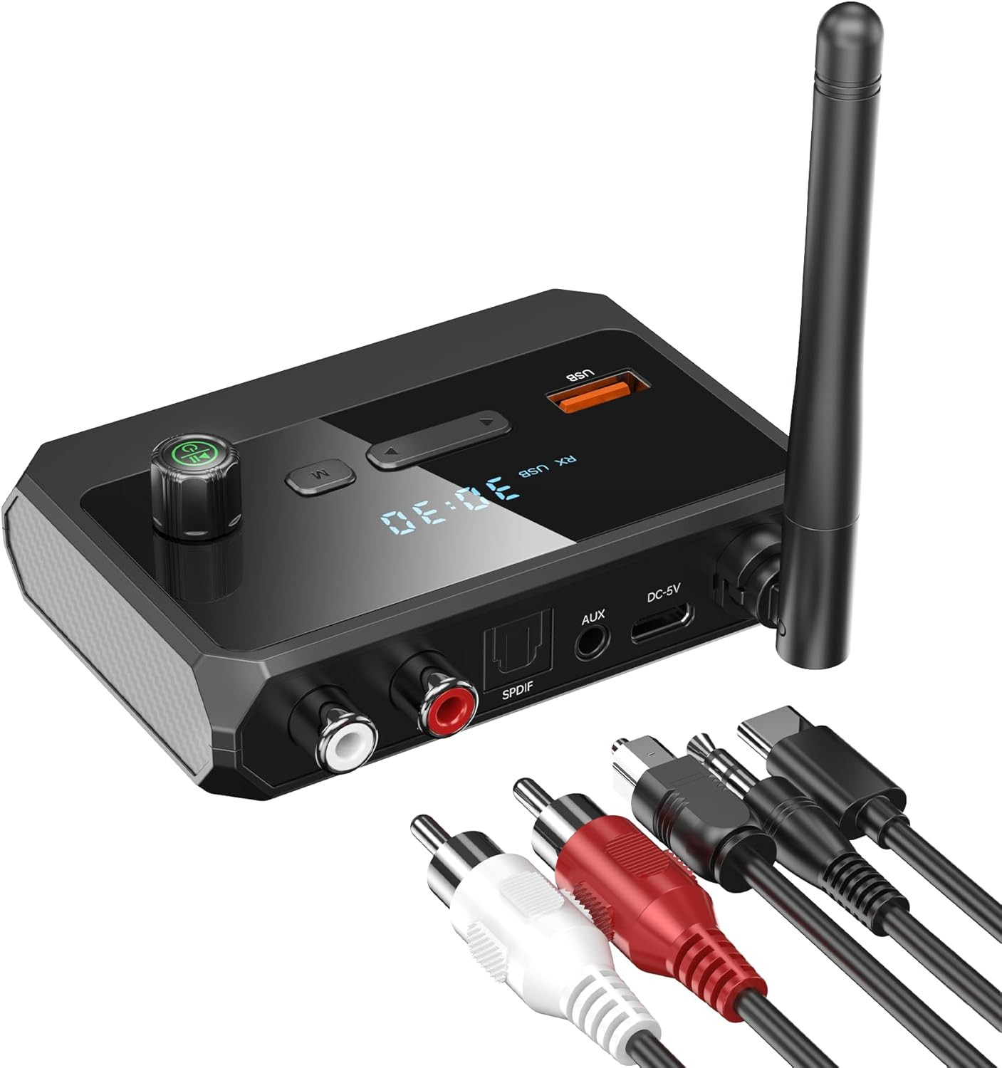 Bluetooth 5.4 Receiver for Home Stereo, Optical Low Latency & HD Music Audio Blu