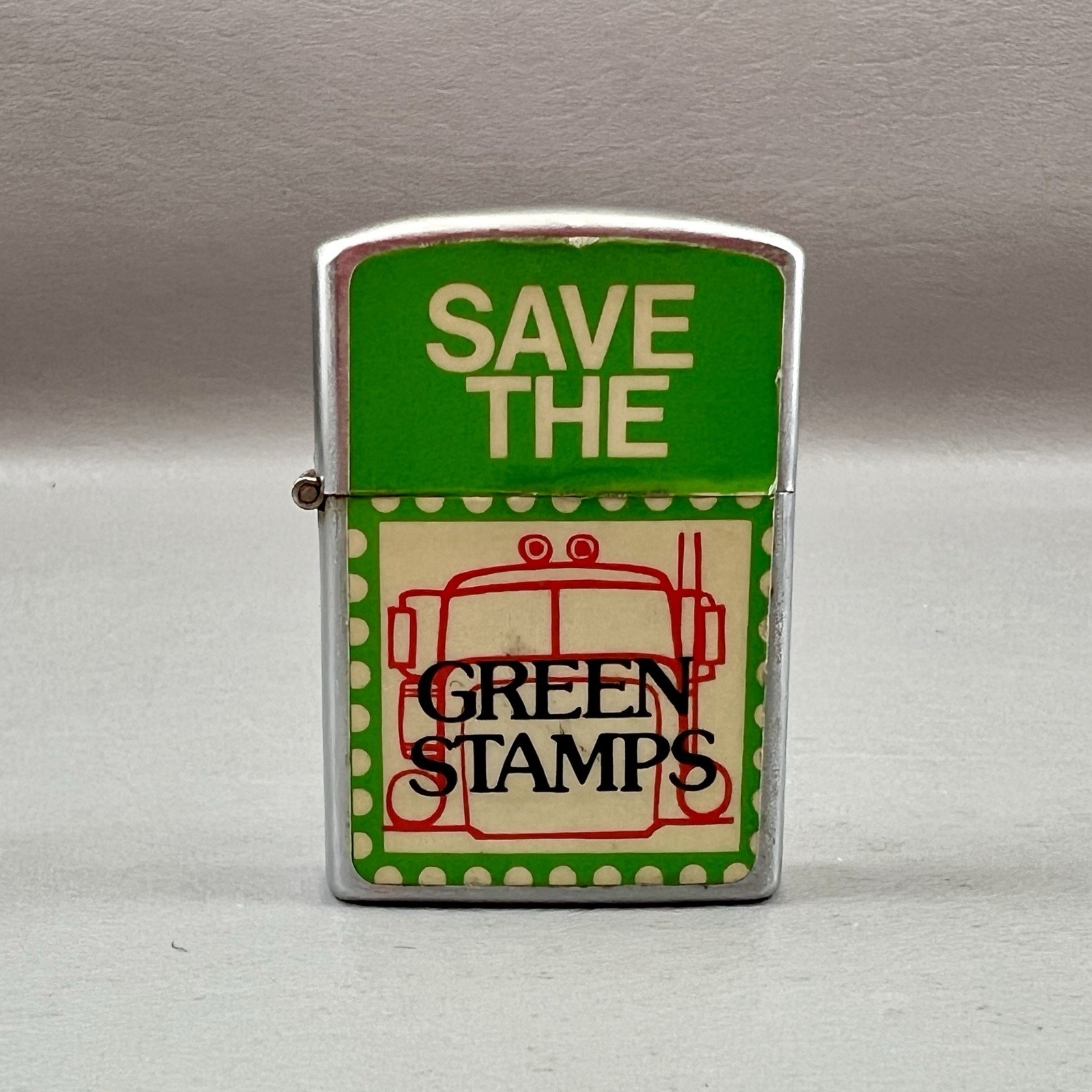 Vintage Save The Green Stamps Cigarette Lighter Japan EMPTY UNTESTED