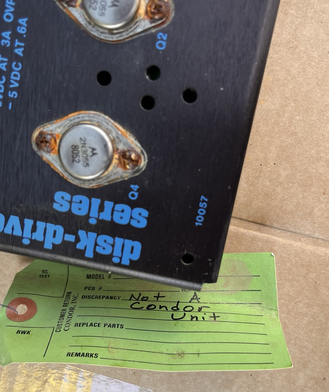 Microcomputer PowerDisk Drive Series Model FTCC524 Linear Power Supply Untested