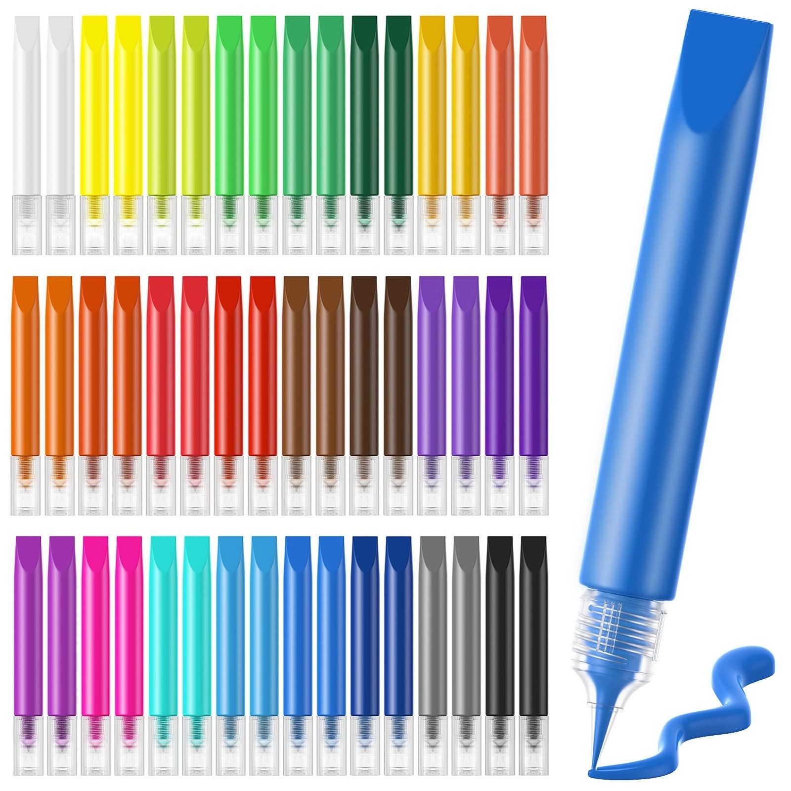 48 Pcs Suncatcher Paint Pens Stained Glass Paint Pigment Window Art Pens Sunc...