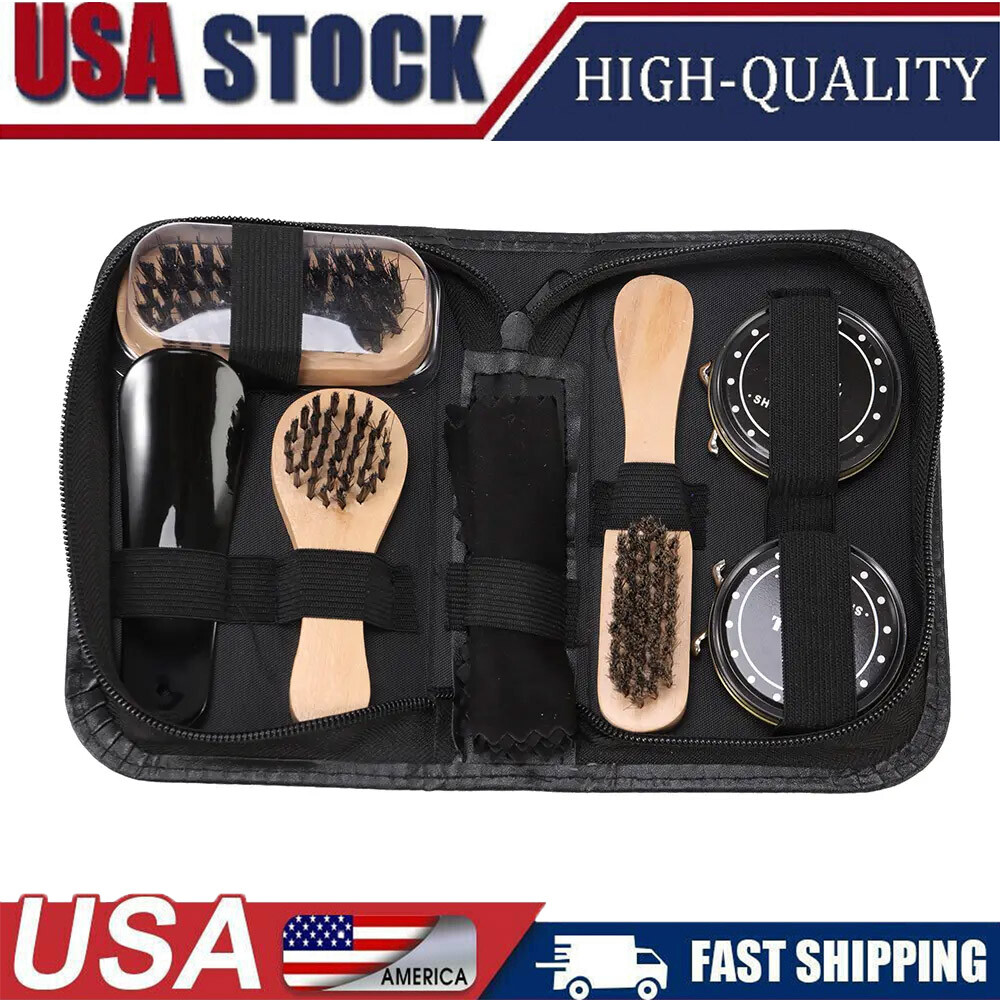 New Shoe Cleaning Polish Shine Care Kits Set For Leather Boots Shoes Sneakers