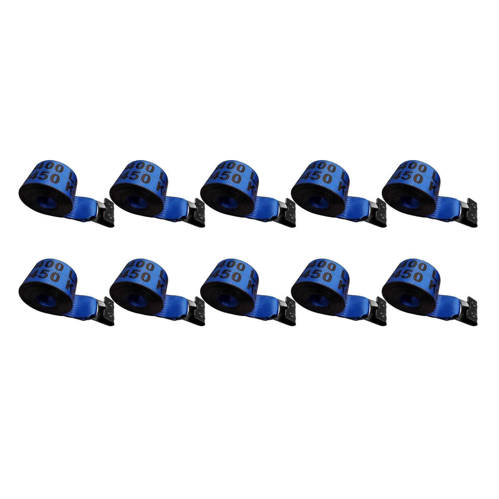 10 Pack Flatbed Truck Tie Down 4" x 30' Winch Strap w/Flat Hook WLL 5400 LBS