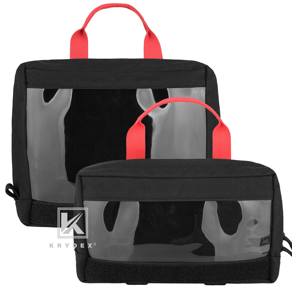 KRYDEX Clear Top Insert Pouch Medical Bag Organizer Hook & Loop for D3 Backpack