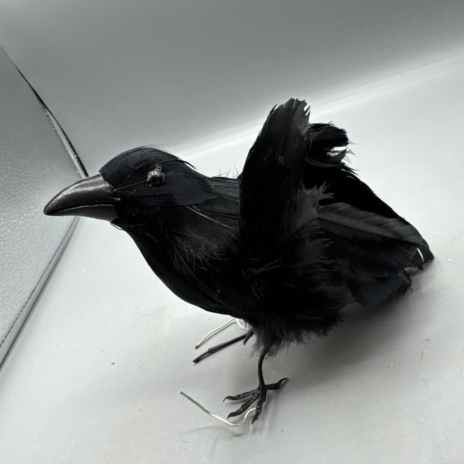 5 PCS Black Feathered Crows Halloween Ravens
