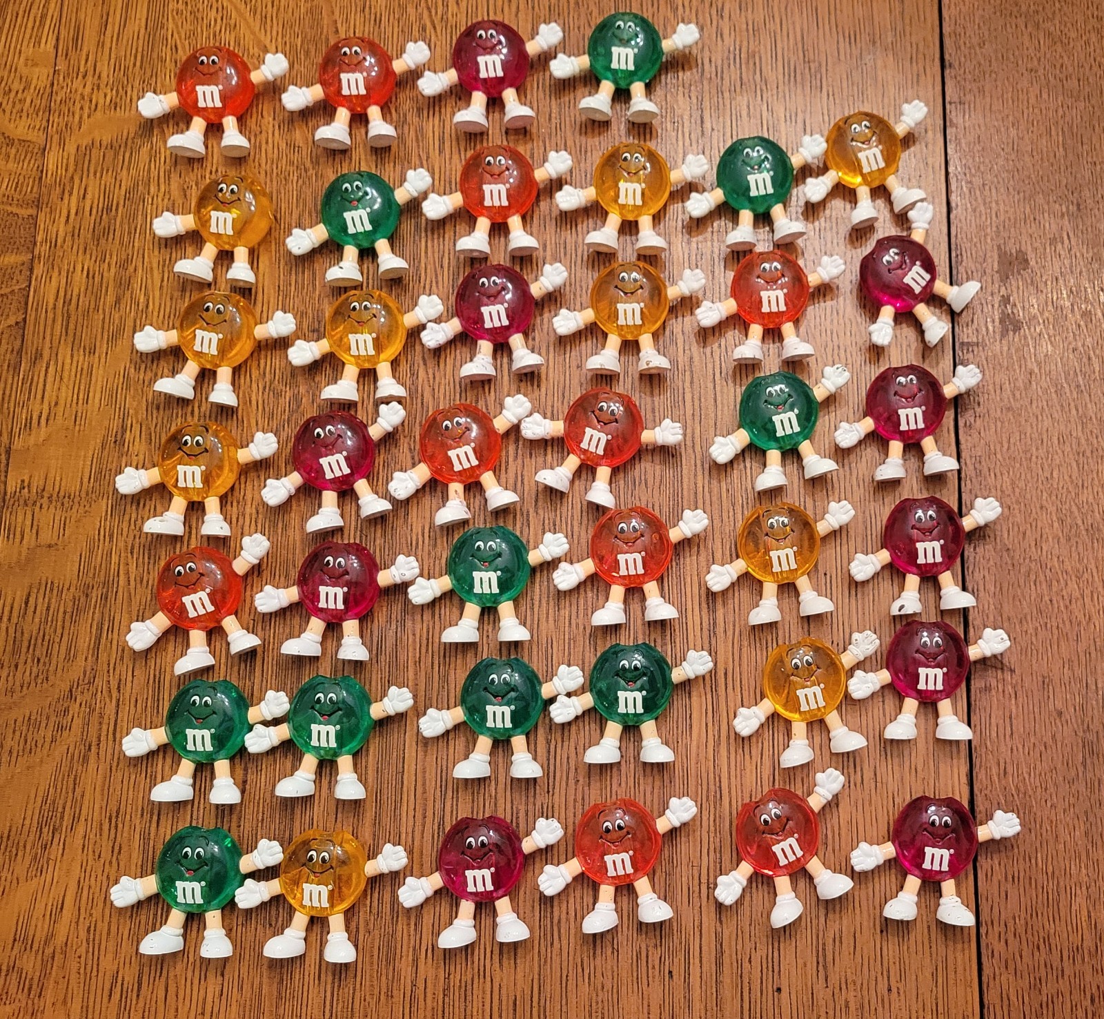 Vintage M&M Christmas String Light Covers Lot Of 40 Red Green Yellow Orange