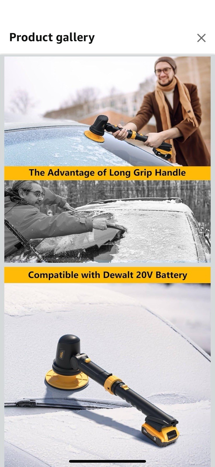 Cordless Electric Handheld Ice Scraper For Car Window