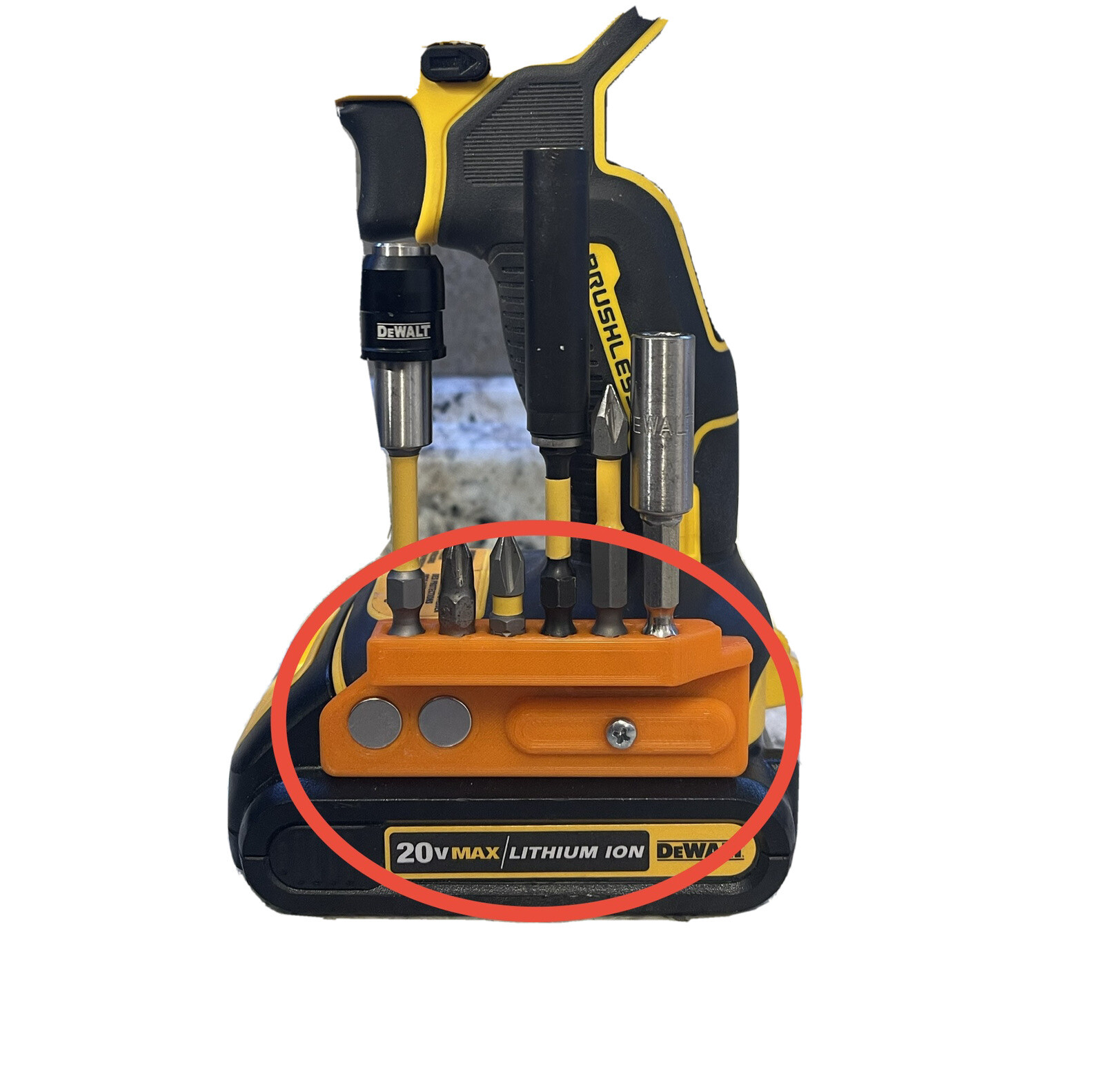 Magnetic Bit Holder for DeWalt Brushless 20V 18V 12V Tools With Screw