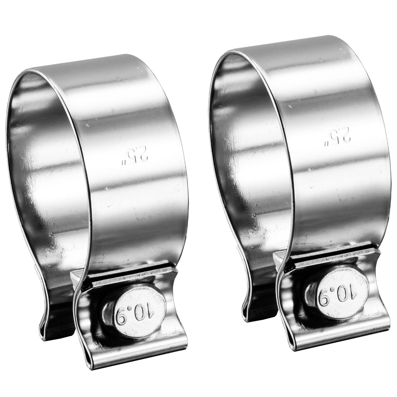 2 x 2.5" Stainless Exhaust Clamp Narrow Band Muffler Clamp Fit Pipe Muffler US.