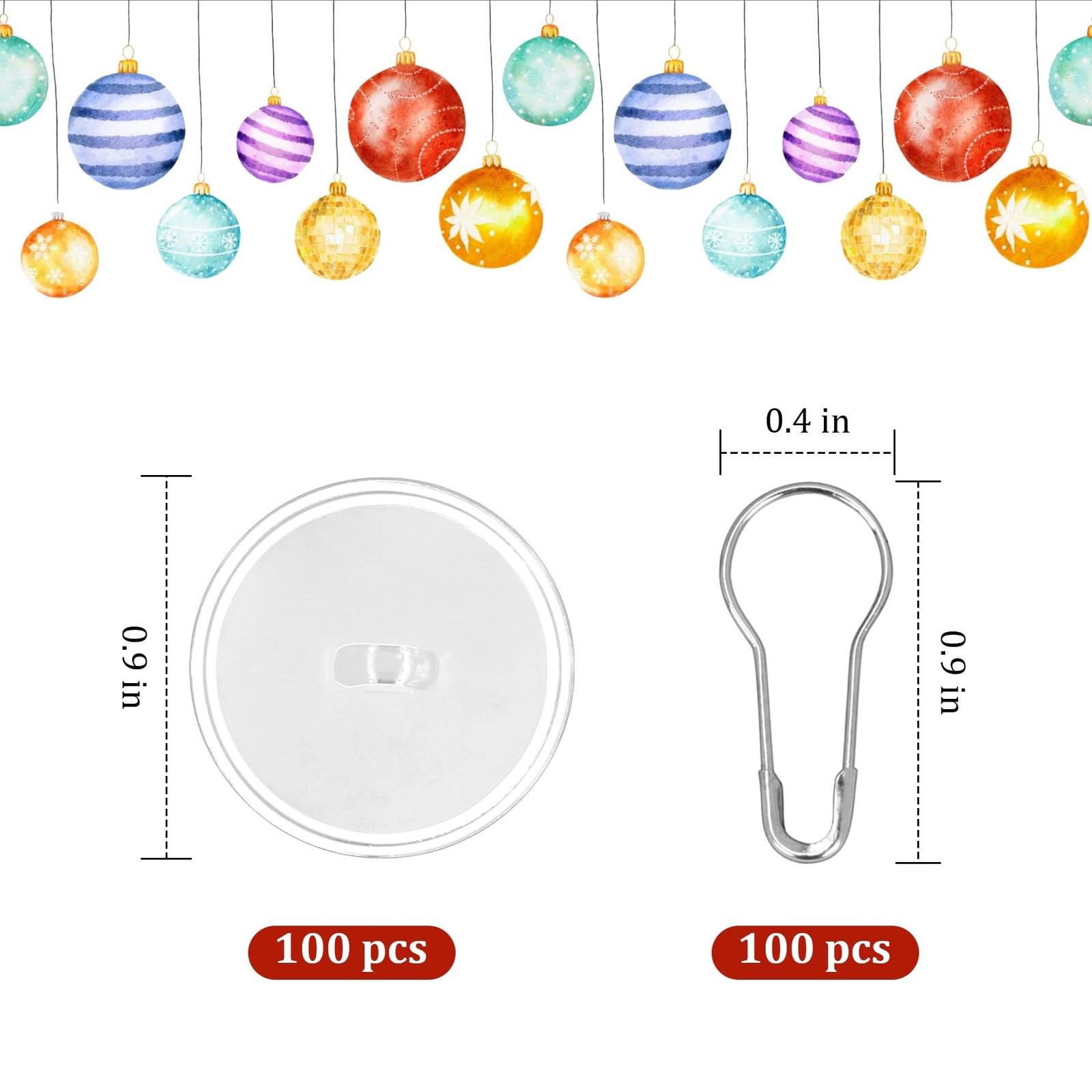 Philbinden 100 Pack Sticky Ceiling Hooks Self Adhesive Wall Hooks Round Sucti...