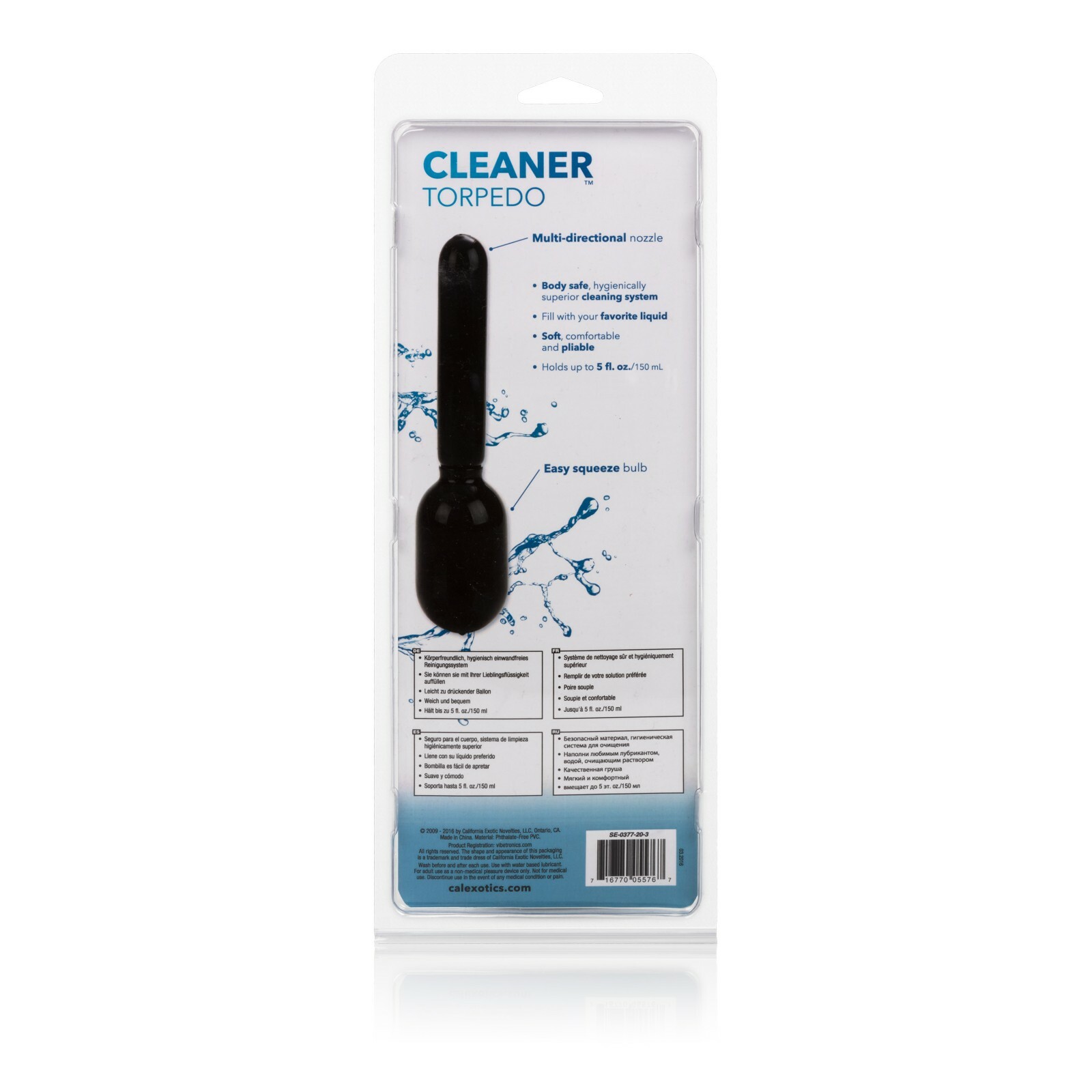 CalExotics Cleaner Torpedo Douche - Black