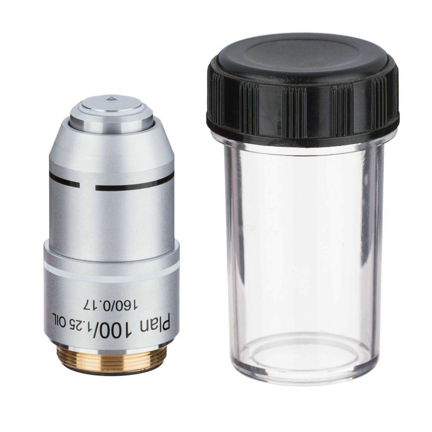 Universal RMS Thread PLAN Objective Lens 160/0.17 for Biological Microscope 1PC
