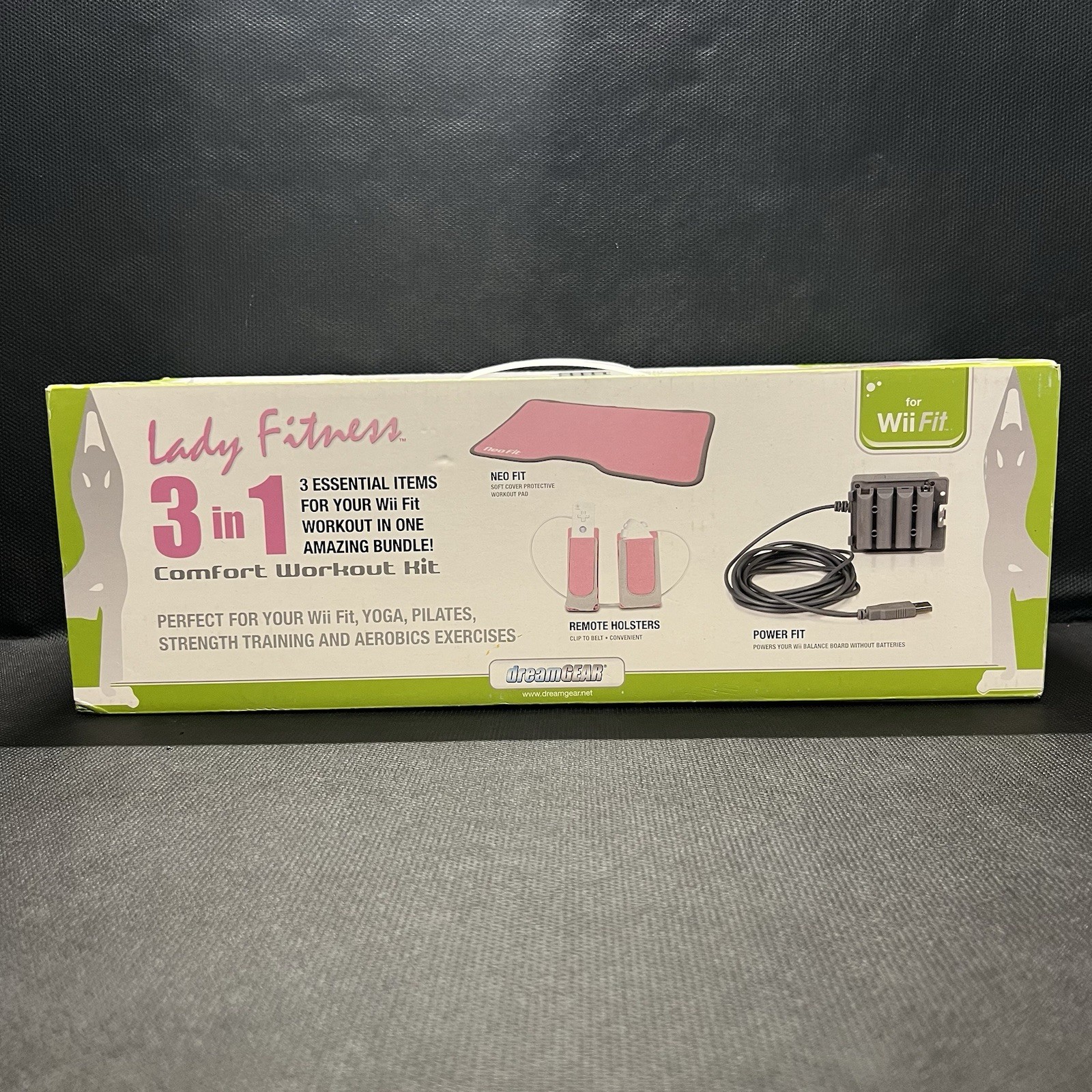 Dream Gear Lady Fitness 3 In 1 Comfort Starter Kit For WII Fit Pink SEALED NEW