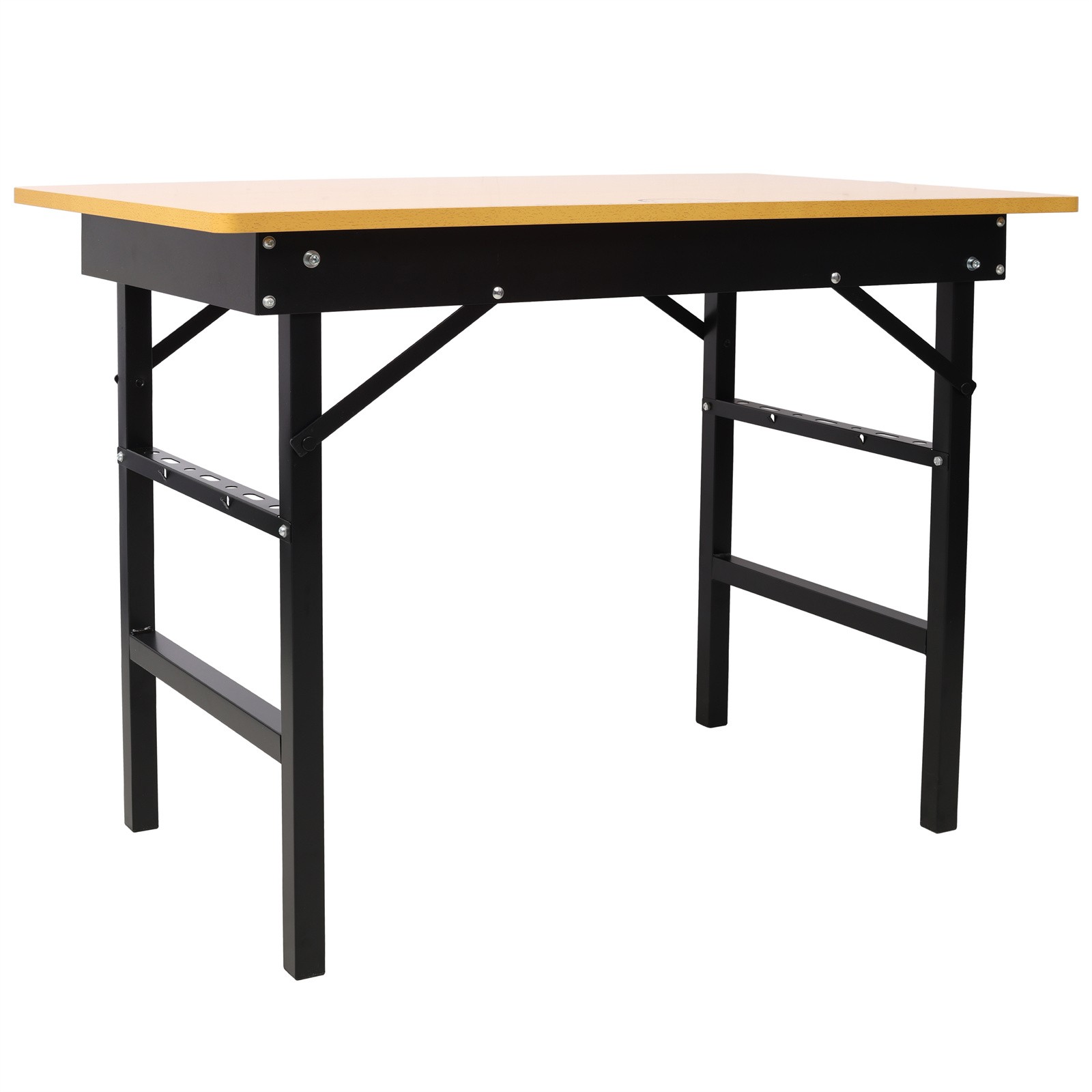 Foldable Work Table with Measuring Tape and Angle Finder Portable Tool Workbench