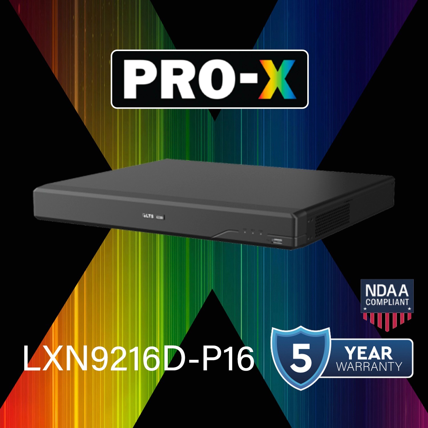 LXN9216D-P16 Pro-X IP 16CH 8K/32MP Recording Ai Built-in 16 PoE Port 2xSATA NVR