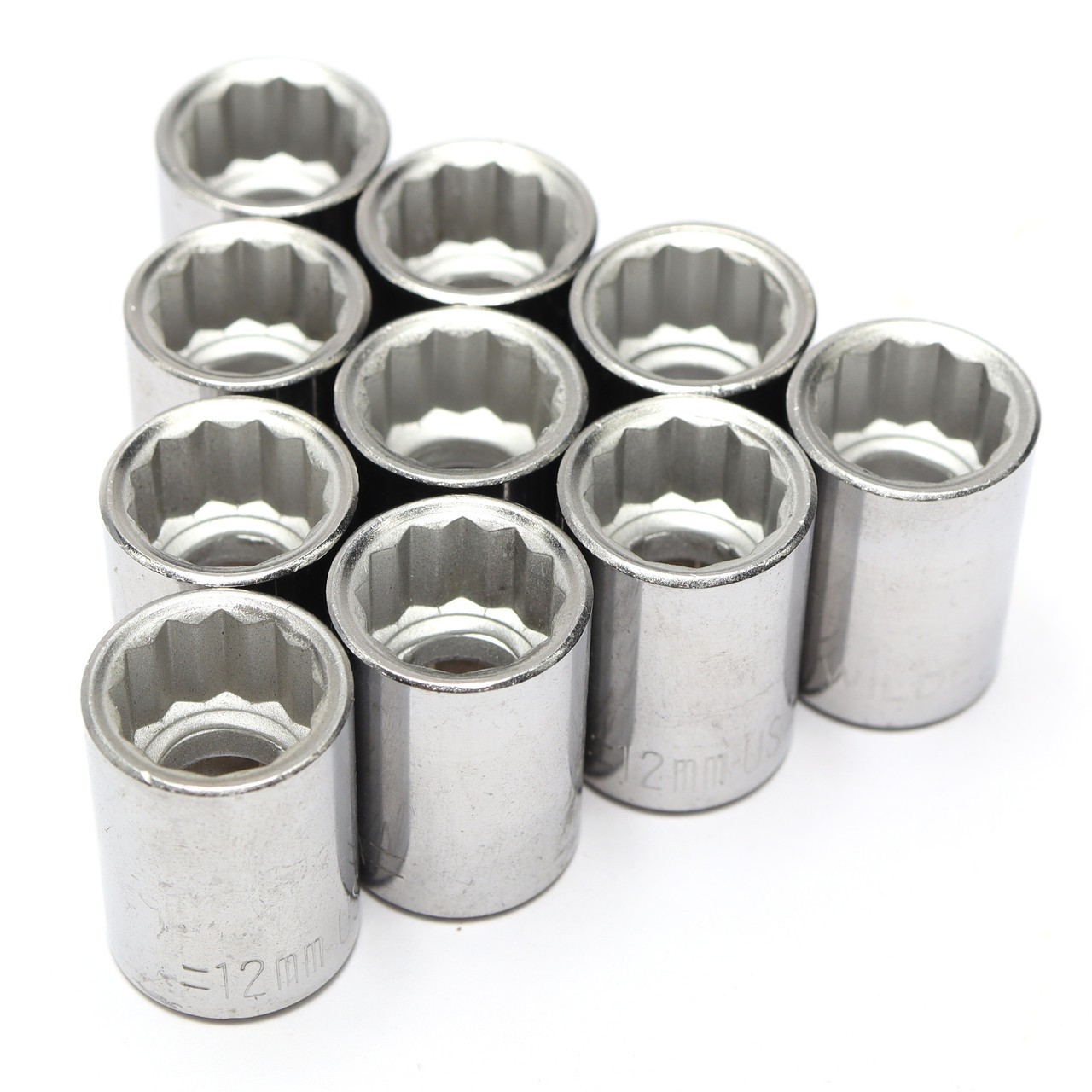 Wilde Tools 53312 12mm x 3/8" Drive 12-Point Socket, 10 Pack