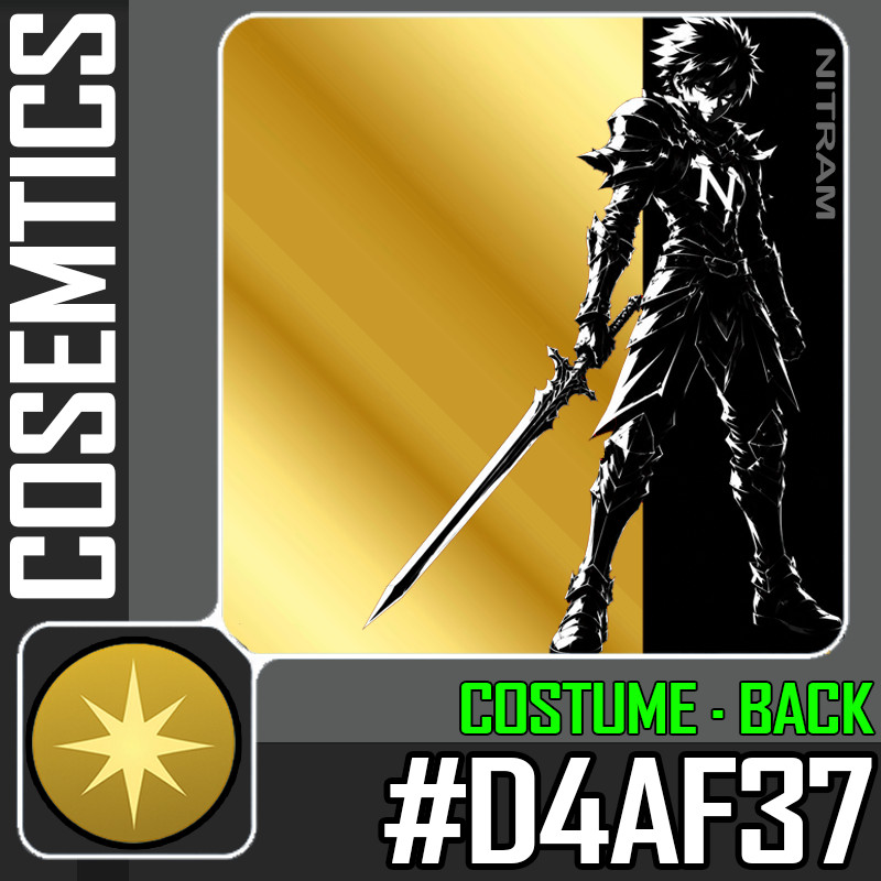 World Zero WZ - PREMIUM HEX - GOLD (#D4AF37) - COSTUME and BACK