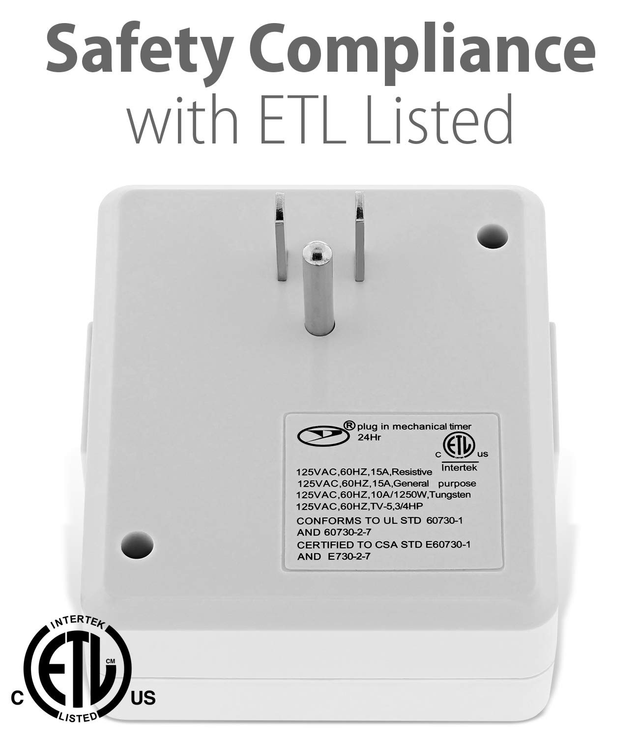 24-Hour Dual Timers Outlets for Electrical Outlets, Plug in Light Timer Programm