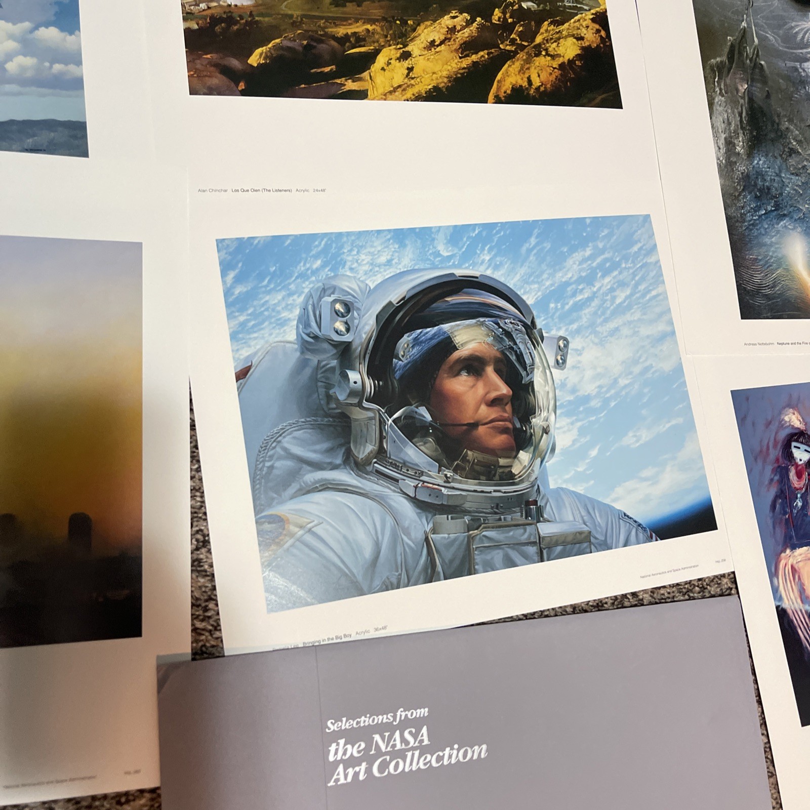 Vintage Selections from the NASA Art Collection 12 Photo Art Prints Portfolio