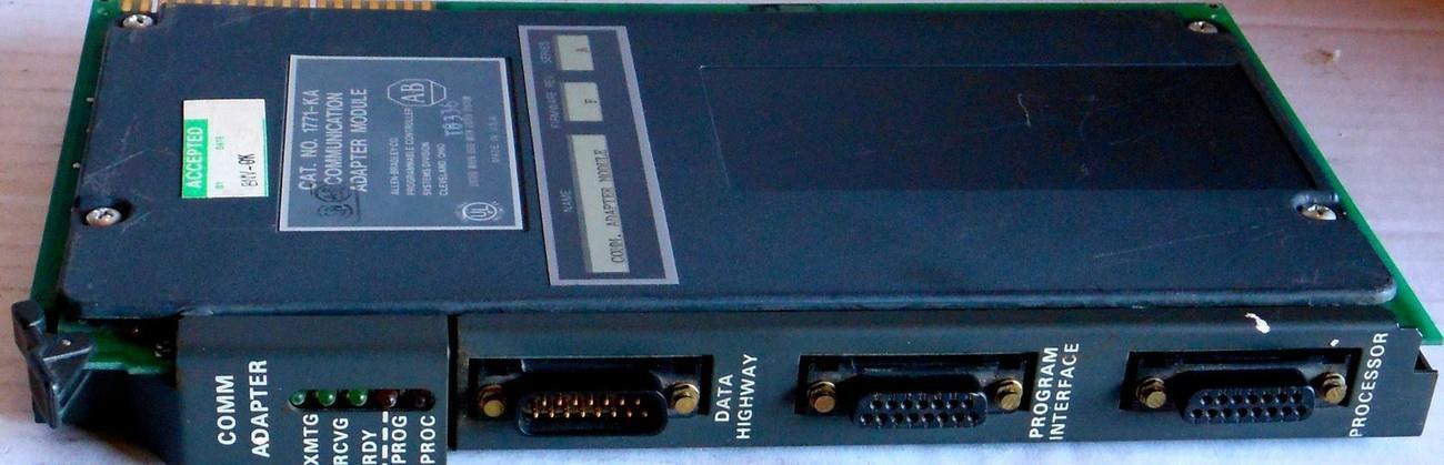 ALLEN BRADLEY 1771-KA COMMUNICATION ADAPTER MODULE, DATA HIGHWAY, PLC-5 PLC5 - U