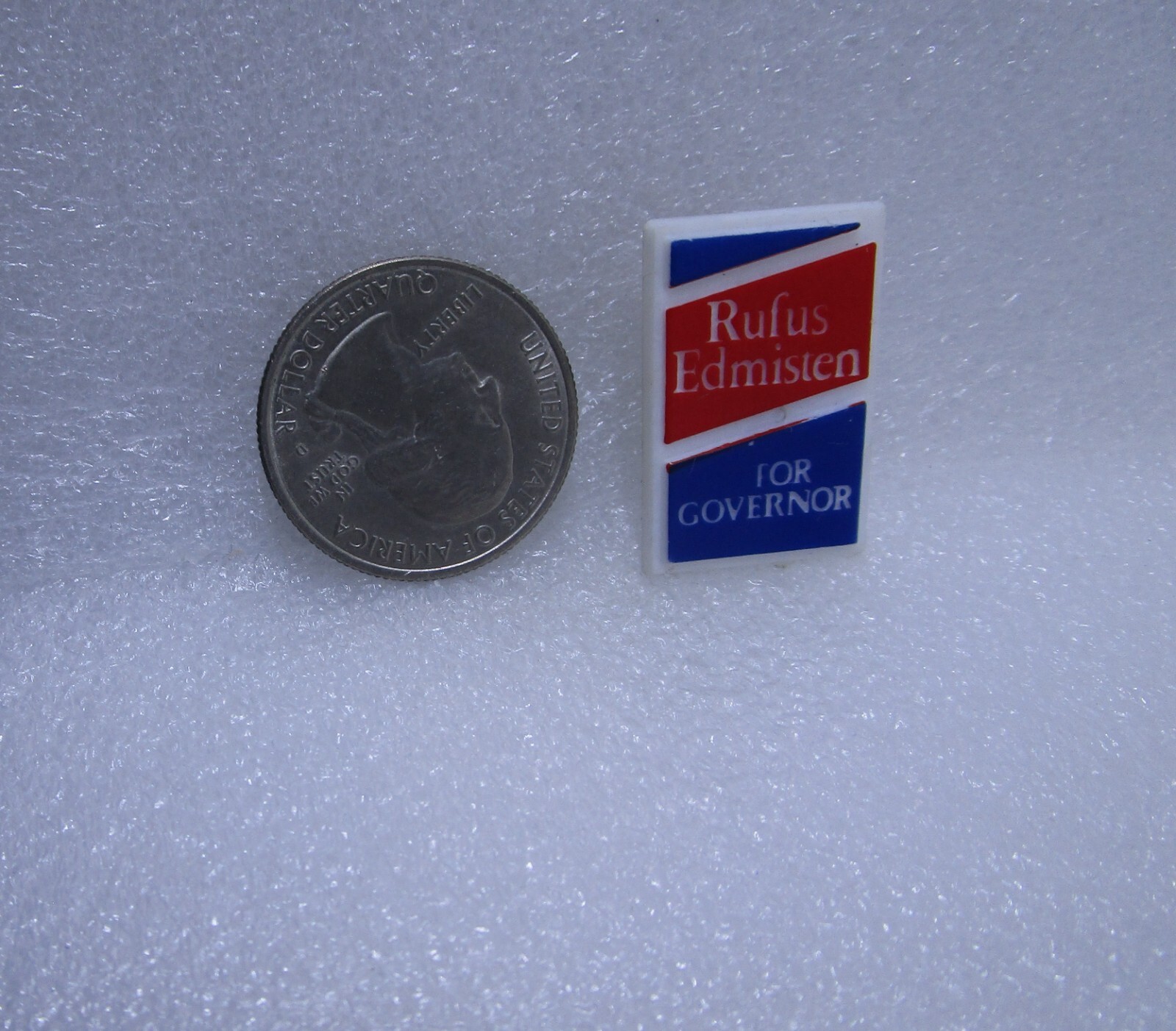 Rufus Edmisten For Governor Plastic Pin