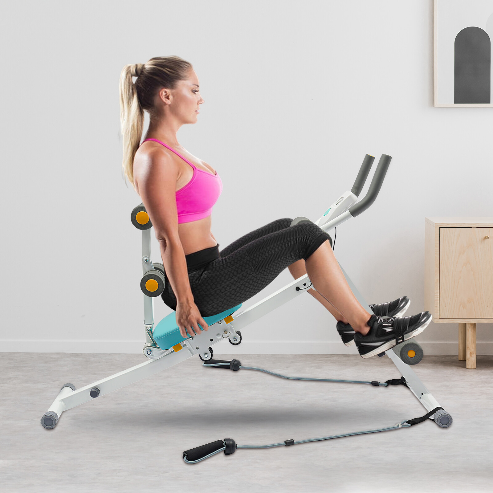 Ab Abdominal Exercise Machine Trainer - Foldable Fitness Equipment for Home
