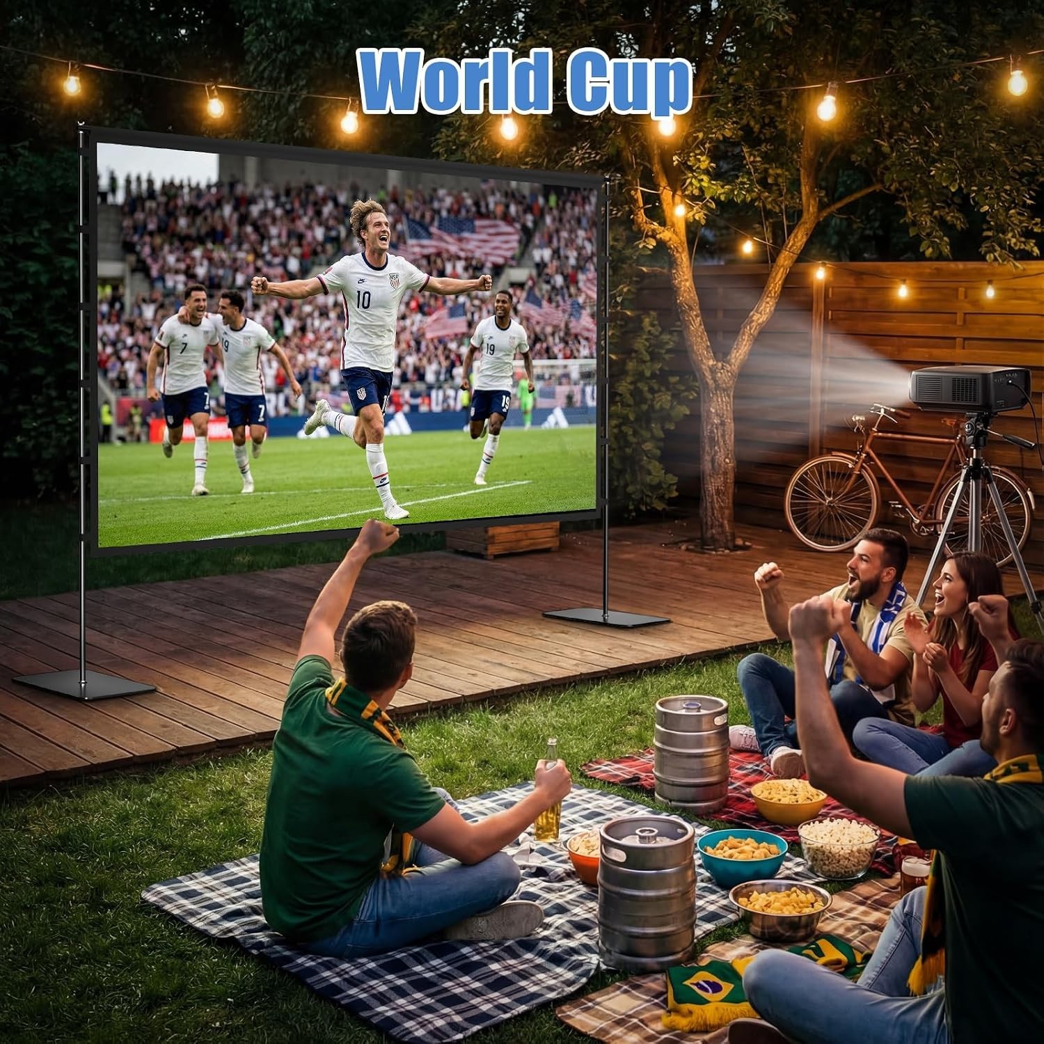 120 Inch Outdoor Projector Screen with Stand