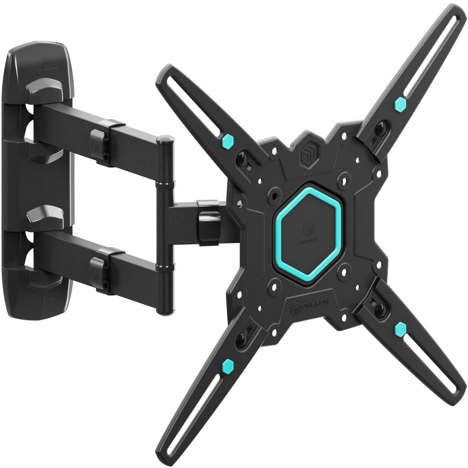 Full Motion TV Wall Mount 32-65", 77.2 lbs, max VESA 400x400, Black