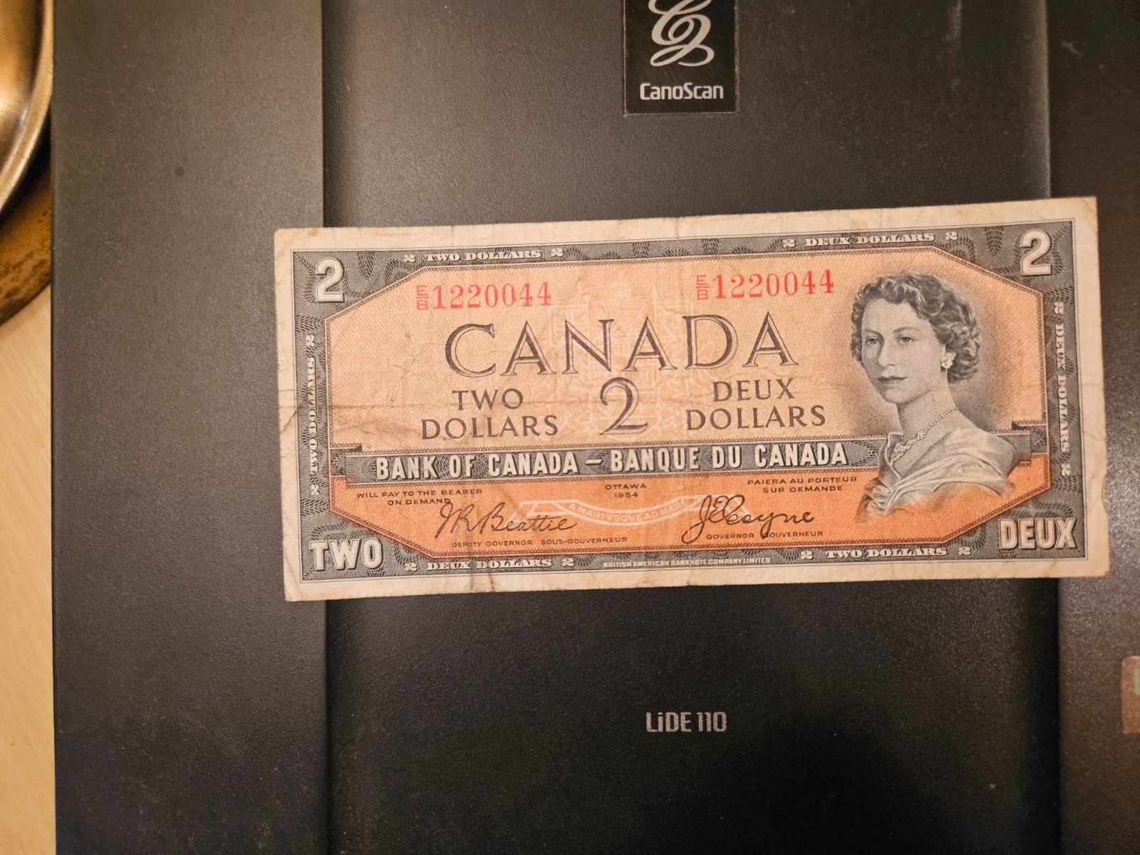 1954 Devil's Face $2 Dollar Bank of Canada Banknote EB1220044 VG 8