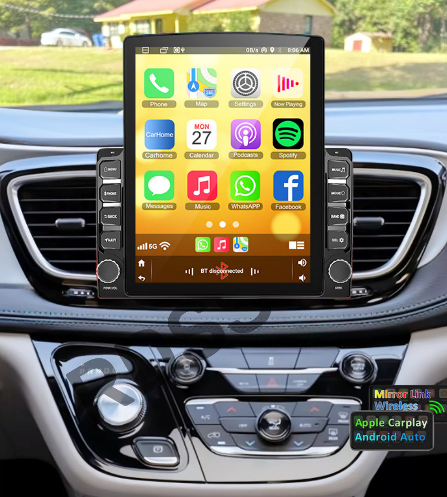 For Chrysler Pacifica 2017-2019 9.7"Car Stereo Radio Carplay Android 13 GPS Navi