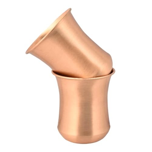Pure Copper Curved Tumblers for Ayurvedic Health Benefits - 250ml Capacity