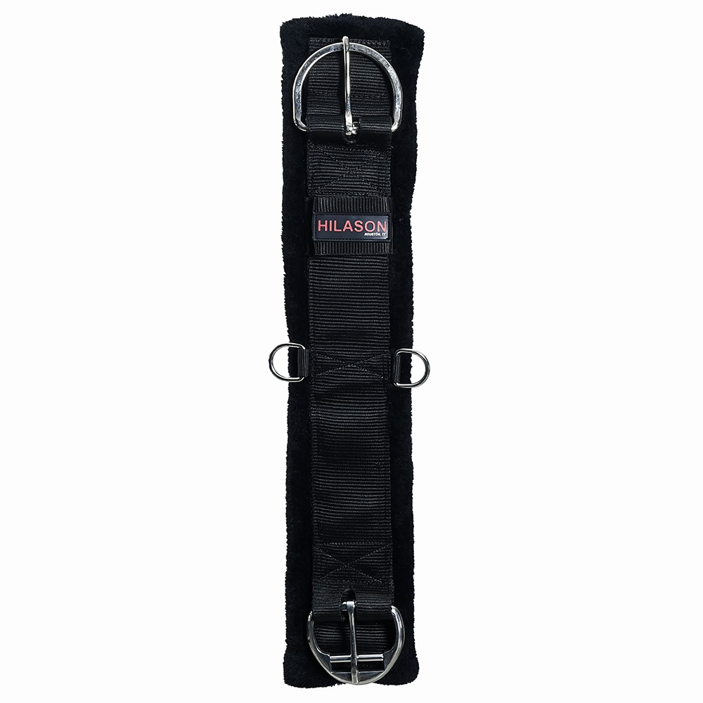 Hilason Western Horse Nylon Padded Fleece Straight Girth Stainless Steel Buckle