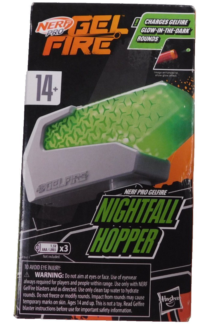 Nerf Pro Gelfire Nightfall Hopper & 5000 Glow in Dark Dehydrated Rounds