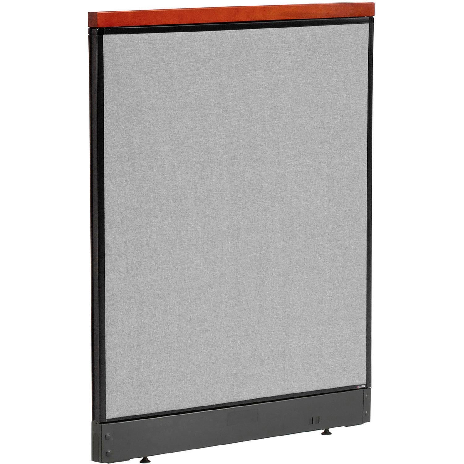 36-1/4"W x 47-1/2"H Deluxe Office Partition Panel with Pass Thru Cable Gray
