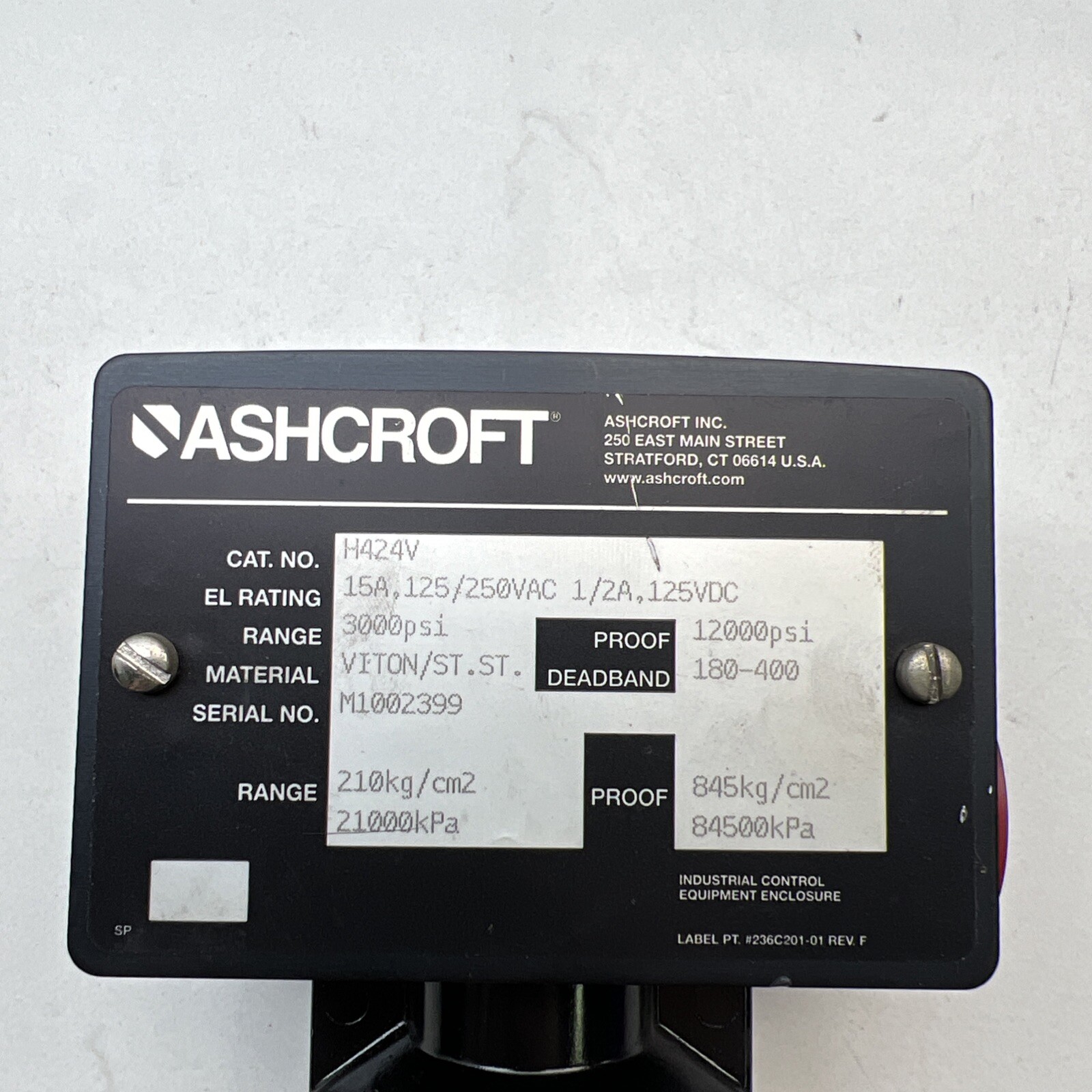 Ashcroft H424V XCH Switch New Open Box