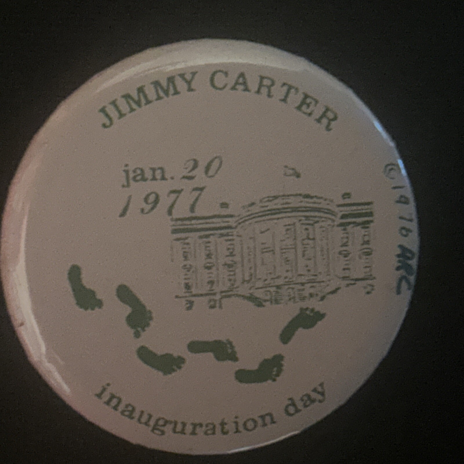 Jimmy Carter Inauguration Day Jan 20 1977  2 1/4” pinback button pin