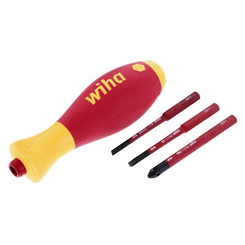 Wiha Tools 28328 Slim Line Blade & Soft Finish Blade Holder 4 PC
