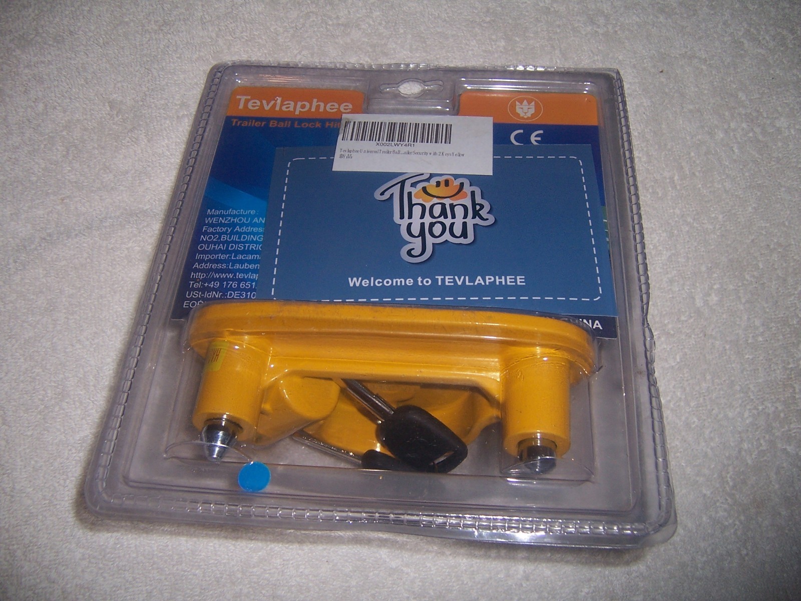 Tevlaphee Trailer Coupler Lock NEW ball hitch