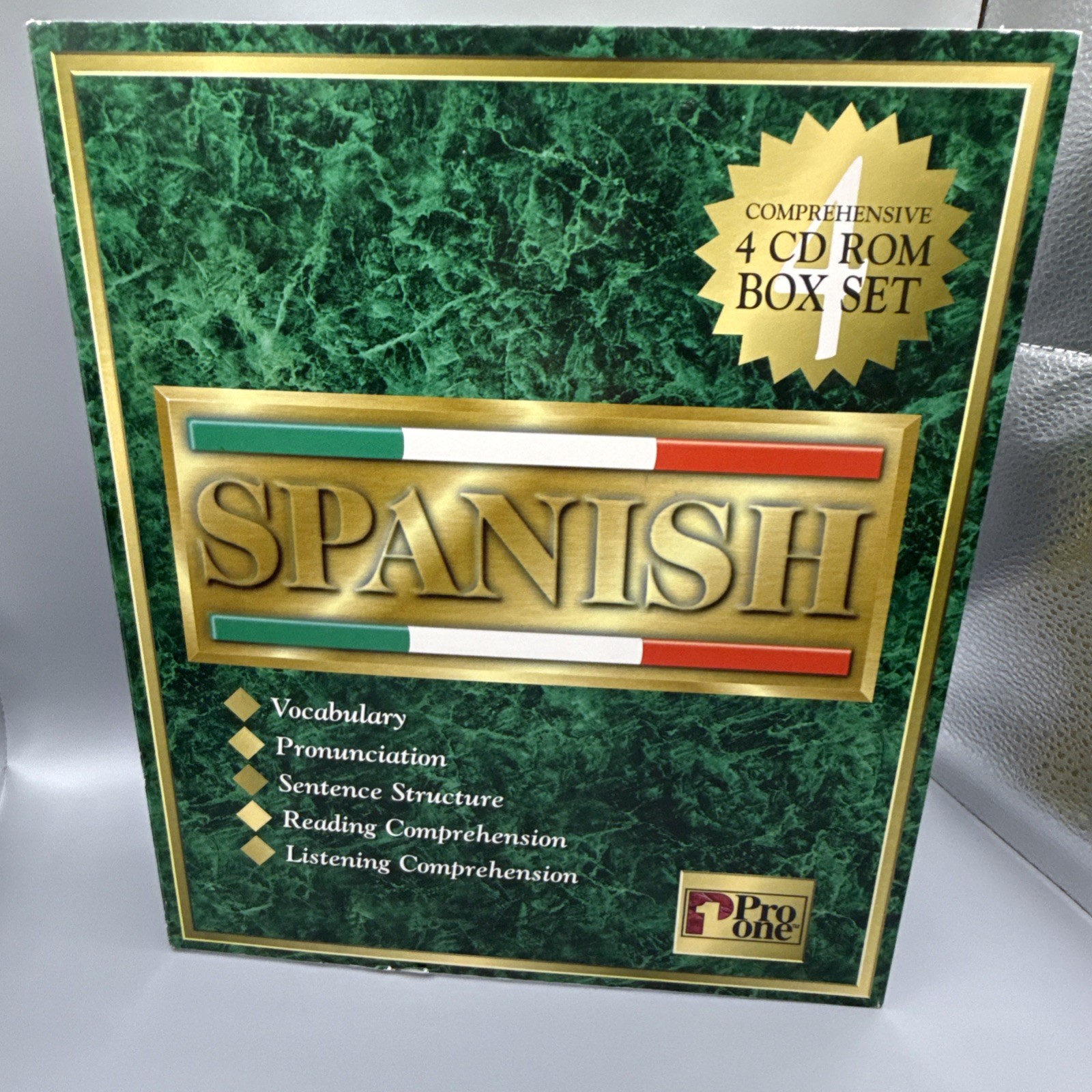 Pro One Sofsource Spanish 4 CDs Tutor In A Box Disc   1 & 2 Opened 3 &4 Sealed