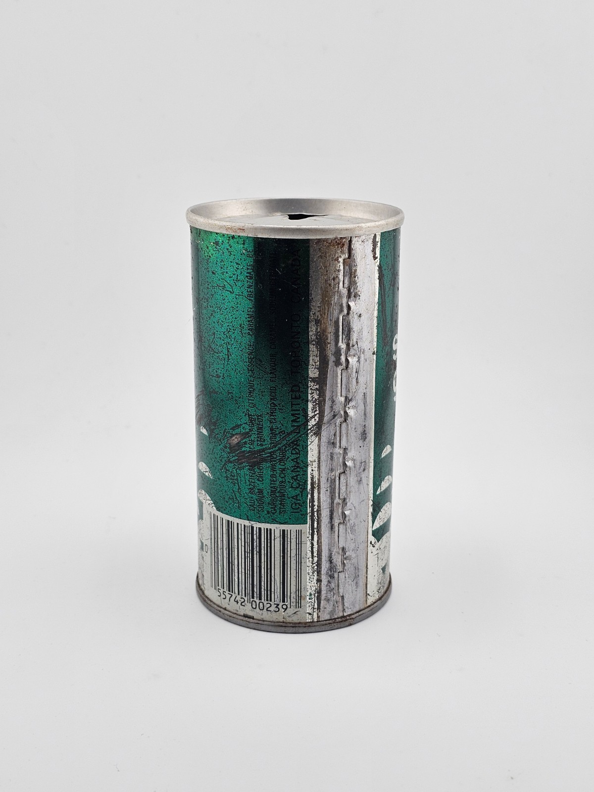 Vintage Steel Pull Tab IGA Ginger Ale 10 oz Empty Can