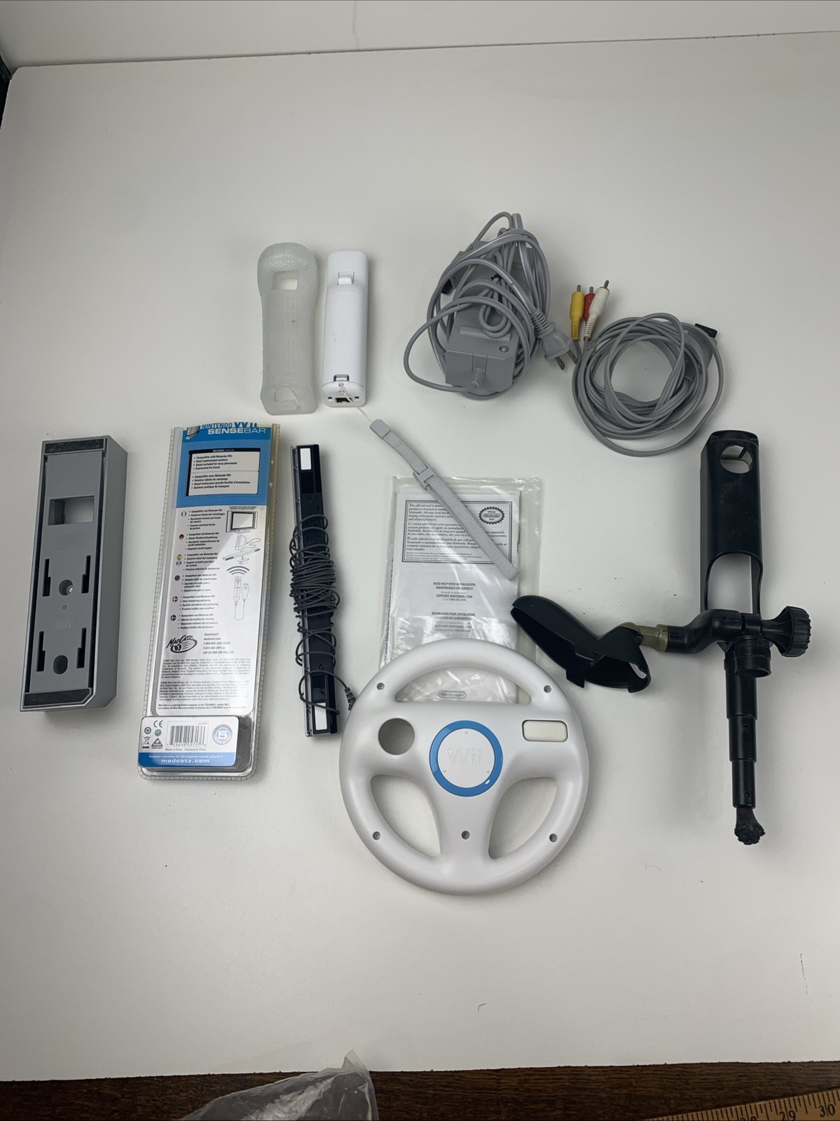 Lot of Nintendo Wii Accessories - Controllers Sensor Bars Power Cable- See Photo