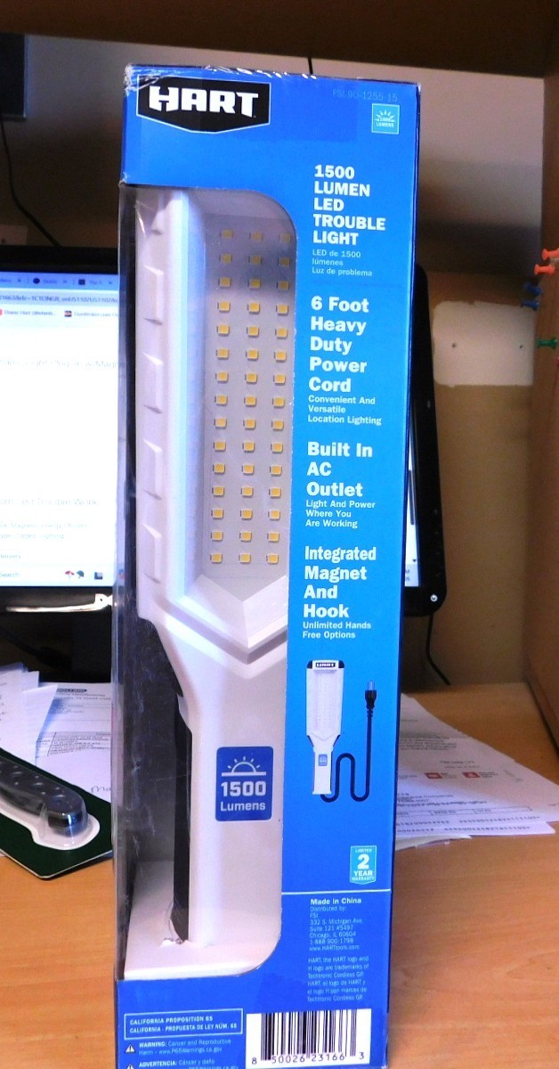 Hart 1500 Lumen LED Trouble Light. BRAND NEW