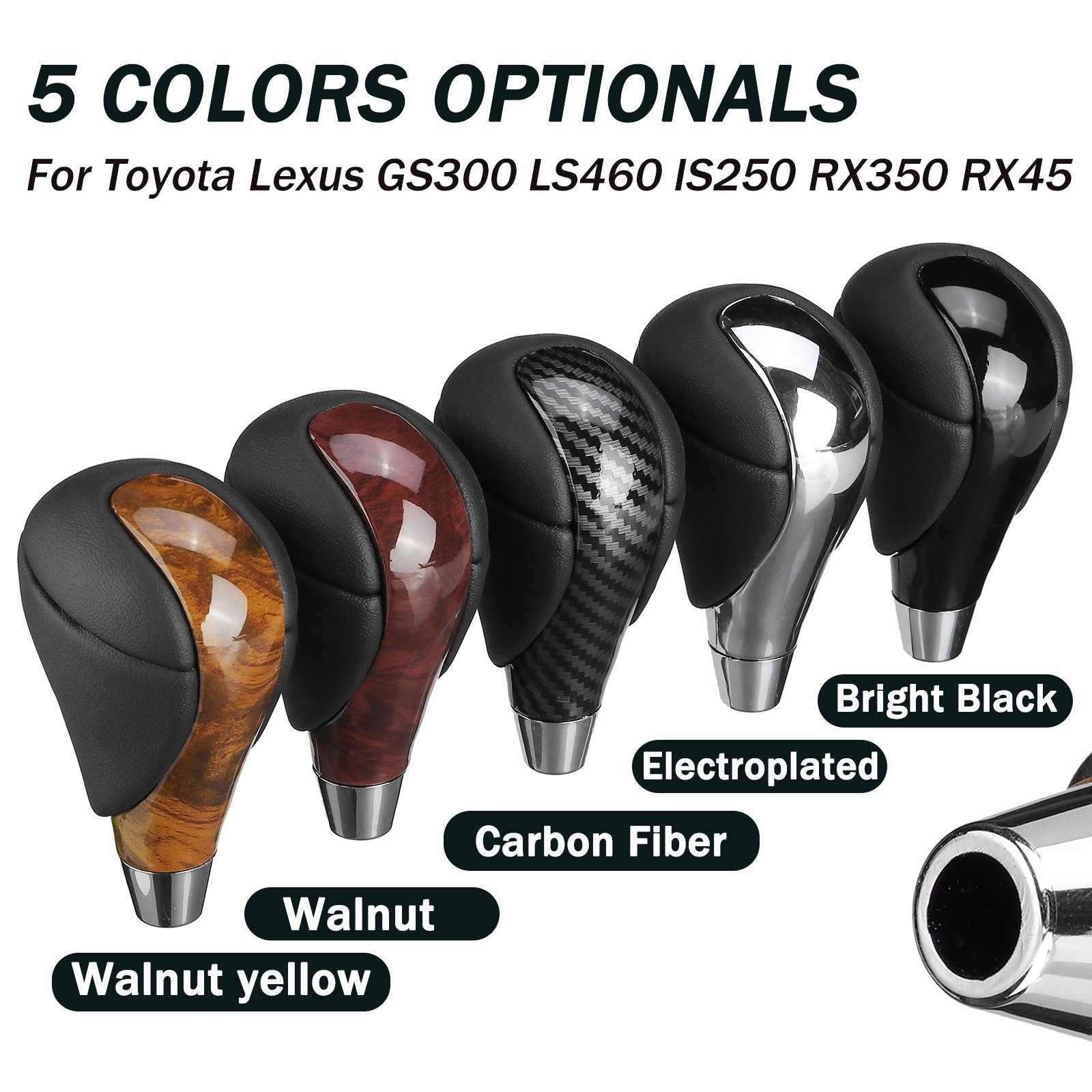 Leather Gear Shift Shifter Lever Knob For Toyota Lexus GS300 LS460 IS250 RX350