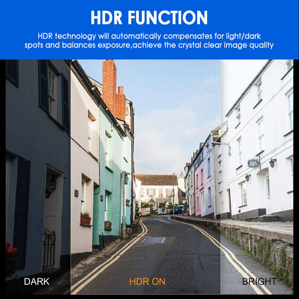Dual Lens Car Dash Cam DVR Driving Recorder Front Inside Camera 1440P G-sensor